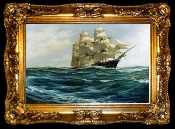 framed  unknow artist Seascape, boats, ships and warships. 119, ta009-2